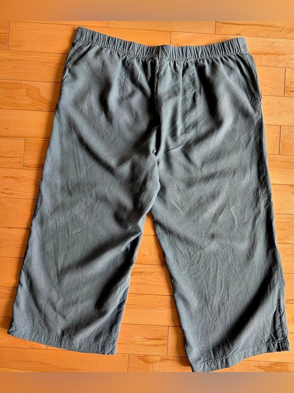 Pure Jill Linen Wide Leg Pants in Blue Size XL - Picture 8 of 10